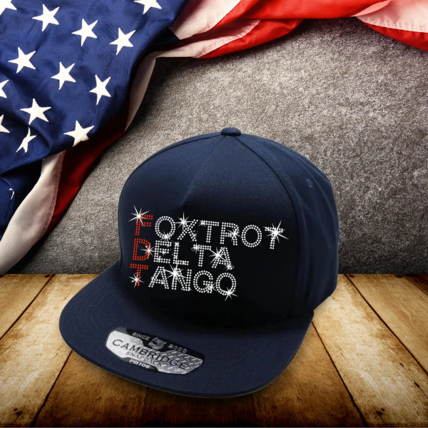Foxtrot Delta Tango Rhinestone Caps, Funny FDT Caps, Anti-Autocracy Caps, Anti Fascism Caps, Anti-Trump Caps, Activist Protest Headwear Foxtrot Delta Tango Rhinestone Caps, Funny FDT Caps, Anti-Autocracy Caps, Anti Fascism Caps, Anti-Trump Caps, Activist Protest Headwear