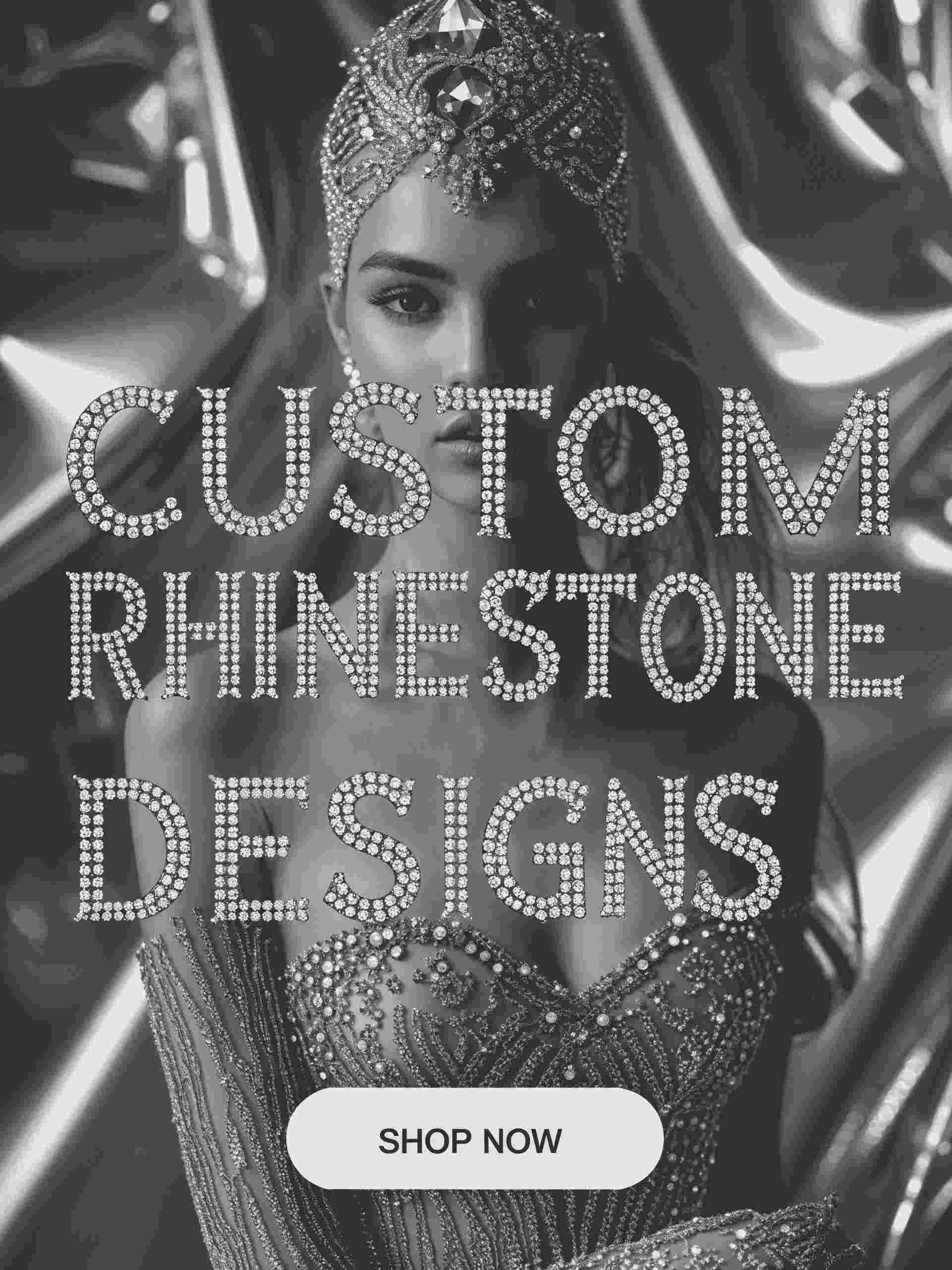 Custom Rhinestone T-Shirt – Sparkly Game Day Design by Modapaya