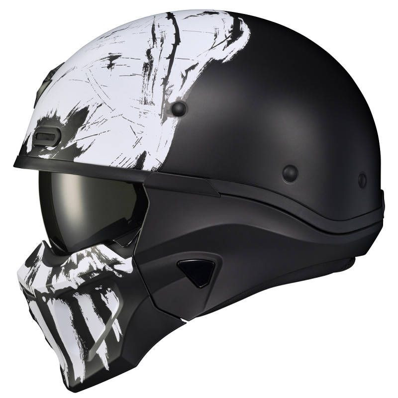Scorpion Covert X Marauder Modular Helmet (Black/White) - Revco.ca
