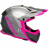 LS2 Gate Launch Motocross Helmet (Grey/Pink)