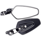 Toxic Motorcycle Handlebar End Penta Mirrors (Black)