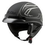 GMax GM35 Derk Half Helmet (Black/Silver)