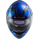 LS2 Stream Evo Tacho Full Face Helmet (Gloss Blue/Hi-Vis Yellow)