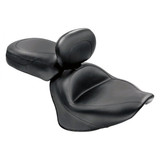 Mustang Wide Touring Motorcycle Seat with Driver Backrest