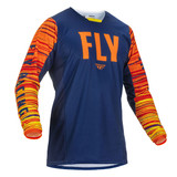 Maillot Kinetic Wave de Fly Racing (Marine/Orange)