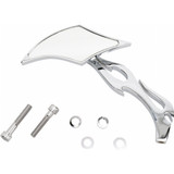 Drag Specialties Gothic Motorcycle Mirror w/ Sculptured Flame Stem