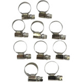 Parts Unlimited Embossed Stainless Steel Hose Clamps