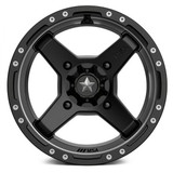 Roue MSA M39 Cross ATV/UTV (noir satiné/titane)