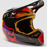 Fox Racing V1 Toxsyk Motocross Helmet (Black) - CLOSEOUT