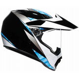 AGV AX9 North Helmet (Black/White/Cyan)