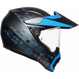 AGV AX9 Antartica Helmet (Matte Black/Cyan)