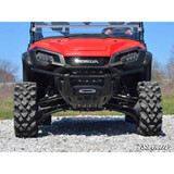 Super ATV Honda Pioneer 1000 High Clearance Forward 1.5" Offset Tubed A Arms (Black)