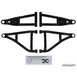 Super ATV Honda Pioneer 1000 High Clearance Forward 1.5" Offset Tubed A Arms (Black)