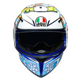 AGV K3 SV Rossi Winter Test 2016 Full Face Helmet (White/Blue/Yellow)