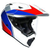 AGV AX9 Atlante Dual Sport Helmet (Blanc/Bleu/Rouge)