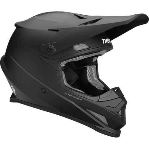 Thor Sector Solid Motocross Helmet (Black)