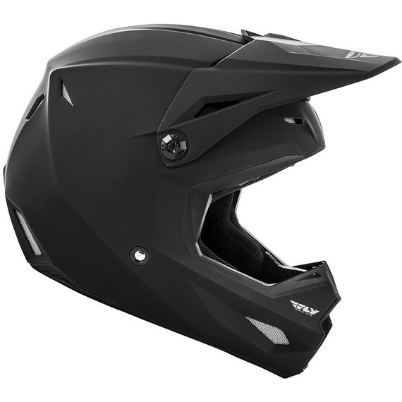 Fly Racing Youth Kinetic Solid Motocross Helmet (Matte Black)