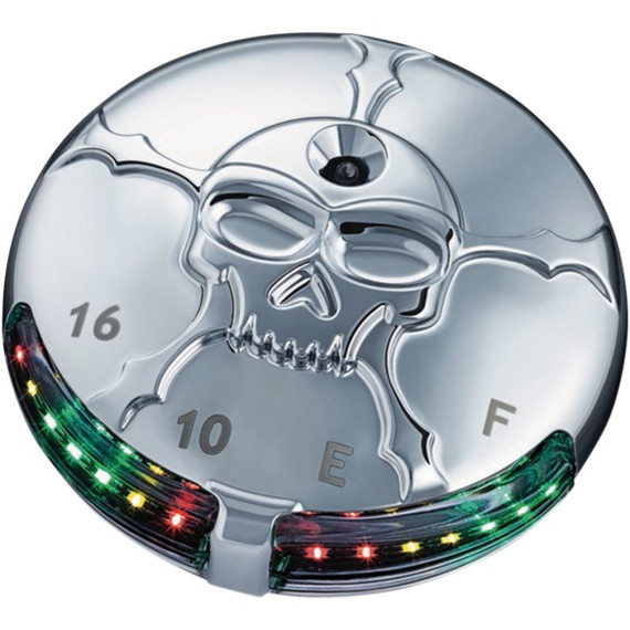 Kuryakyn Zombie LED Fuel and Battery Gauge for Harley Davidson