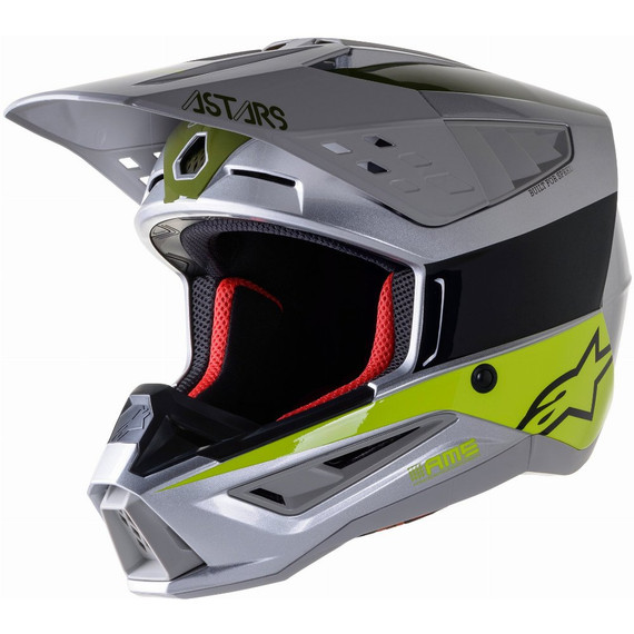 Alpinestars SM5 Bond Motocross Helmet (Black/Fluo Yellow/Green)