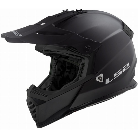 LS2 Gate Solid Motocross Helmet (Matte Black)