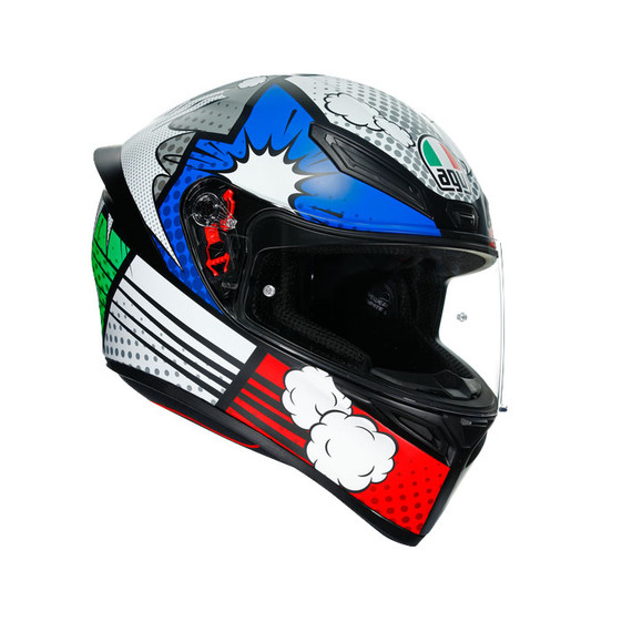 AGV K1 Bang Full Face Helmet (Matte Italy/Blue)
