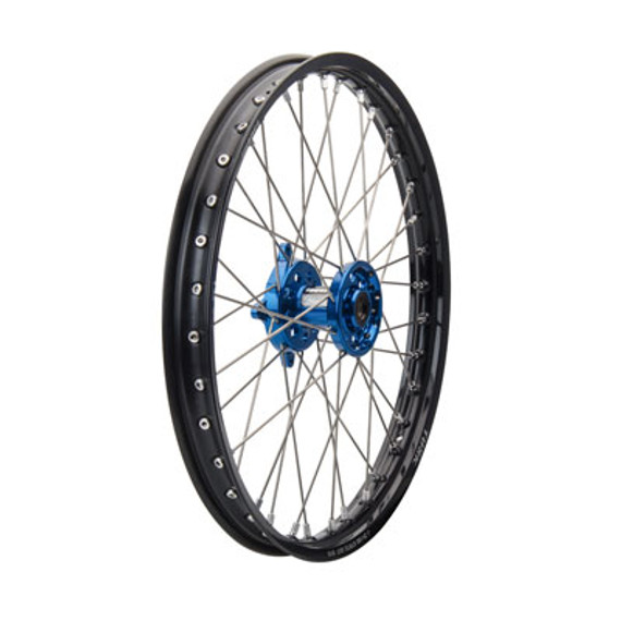 Tusk Impact Dirt Bike Wheel (Black/Silver/Blue)