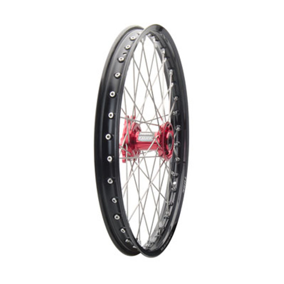 Tusk Impact Dirt Bike Wheel (Black/Silver/Red)