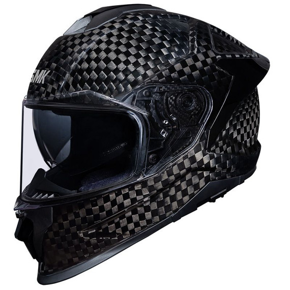 SMK Titan Carbon Solid Full Face Helmet (Black)