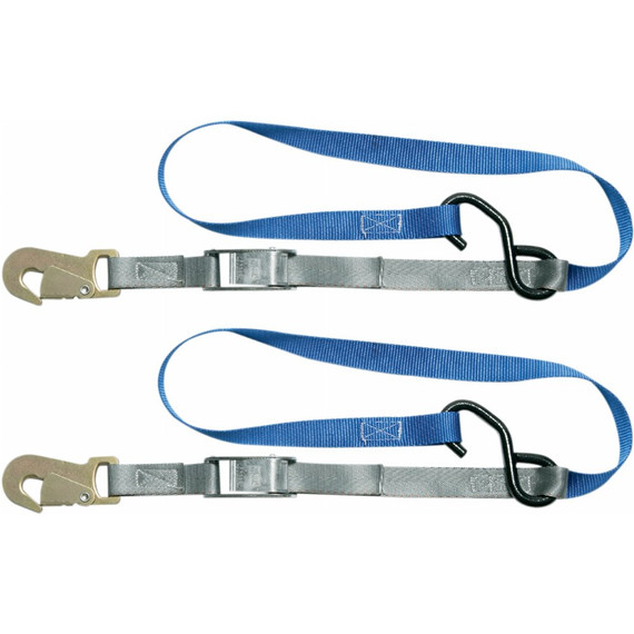 Steadymate Cinchtite 4 Cam Buckle Tie-Downs w/ Snap Hooks & Soft Loops by Kinedyne