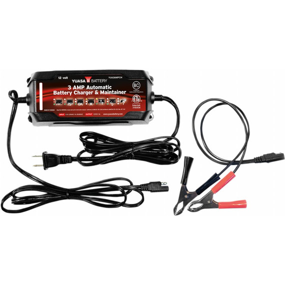 Yuasa 3-Amp Automatic Battery Charger & Maintainer