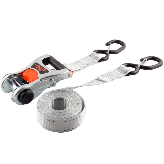 Erickson Medium Duty Ratchet Tie-Downs w/ Web Clamps & Safety Snap Hooks