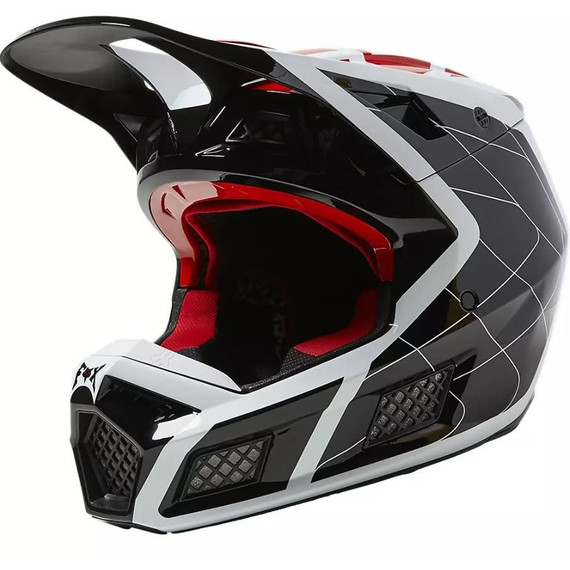 Fox Racing V3 RS Celz LE Motocross Helmet (Red/White/Black) - CLOSEOUT