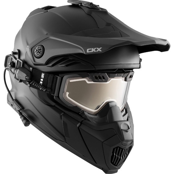 CKX Titan Air Flow Electric Combo Solid Modular Winter Helmet (Matte Black)