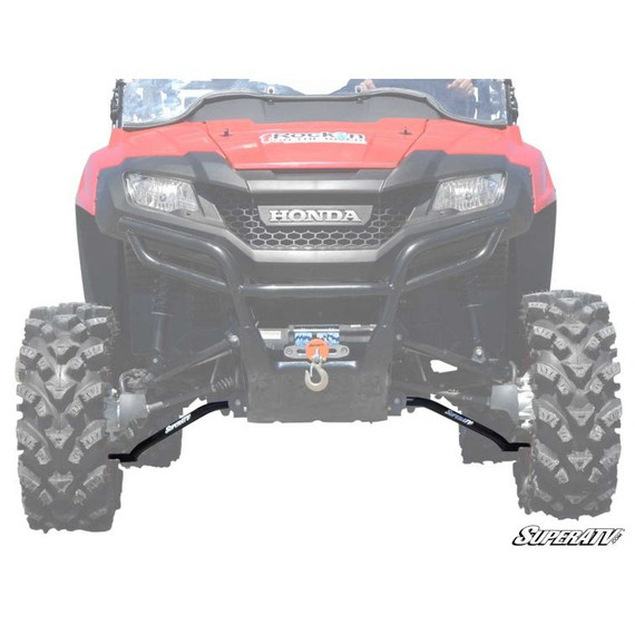 Super ATV Honda Pioneer 700 A-Arms tubés inférieurs à haut dégagement (Noir)