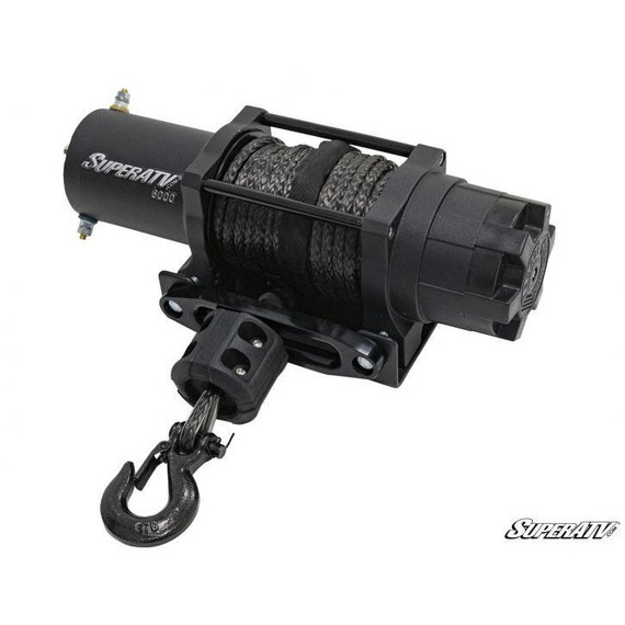 Super ATV 6000 lb. Black Ops UTV/ATV Synthetic Rope Winch