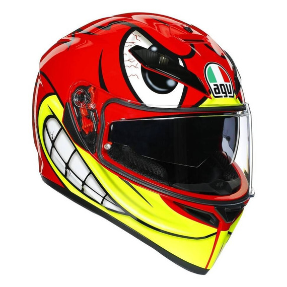AGV K3 SV Birdy Full Face Helmet (Red/Yellow)