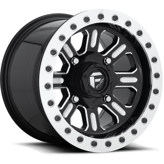 Fuel D910 Hardline Beadlock Wheel (Gloss Black Milled w/Machined Ring)