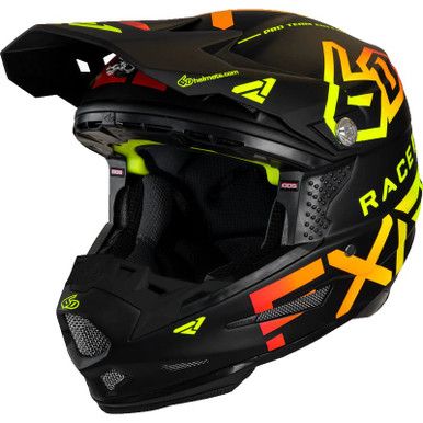 FXR 6D ATR-2 Race Div Motocross Helmet 2021 (Black/Inferno) - Revco.ca