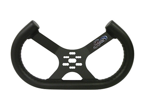 black steering wheel