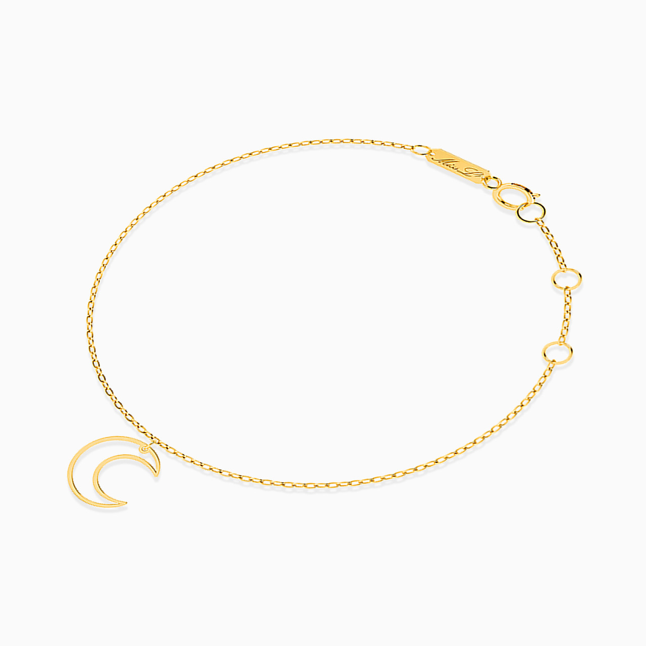 Crescent Chain Bracelet in 18K Gold - 2 Crescent Chain Bracelet in 18K Gold - 2