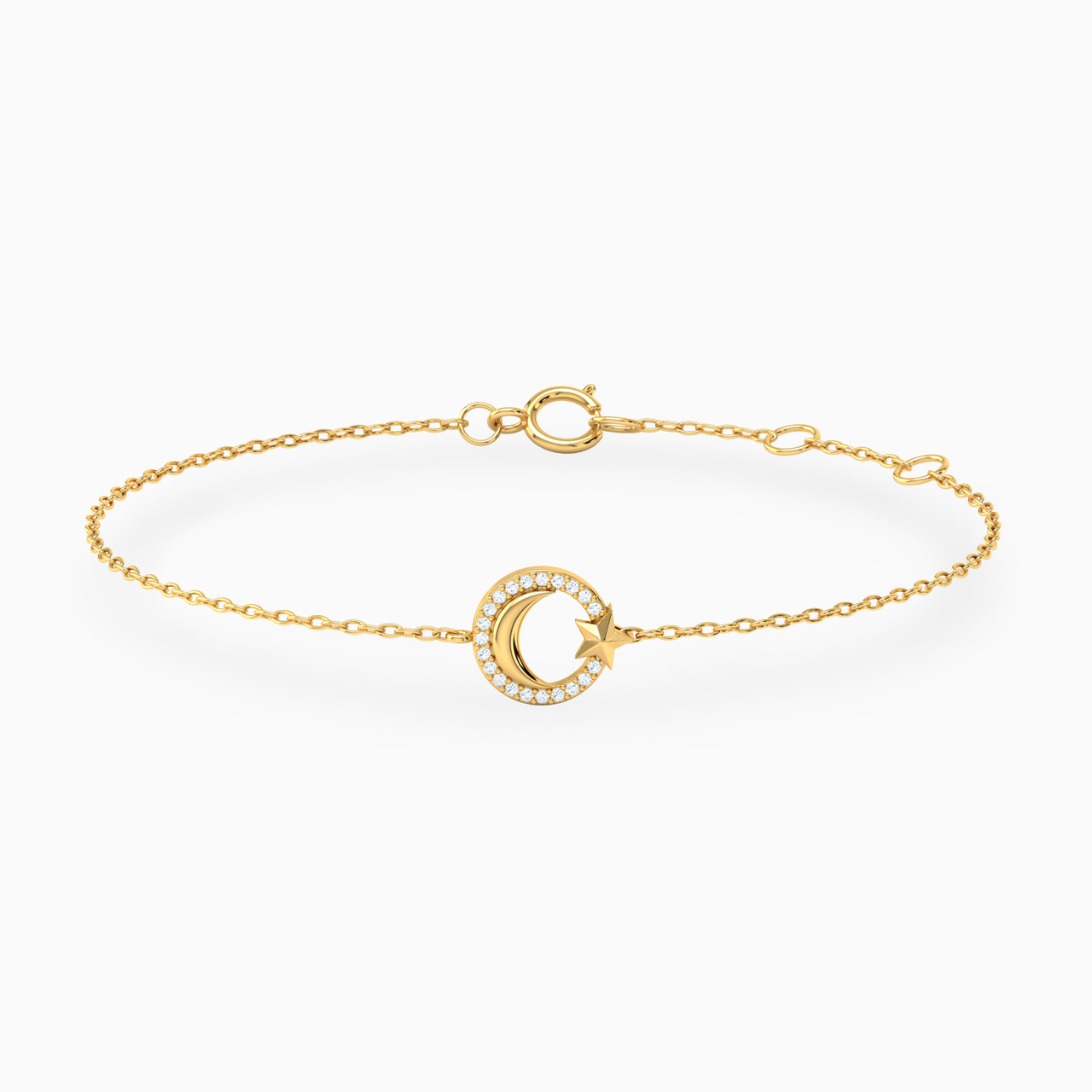 Circle Diamonds Chain Bracelet in 18K Gold Circle Diamonds Chain Bracelet in 18K Gold