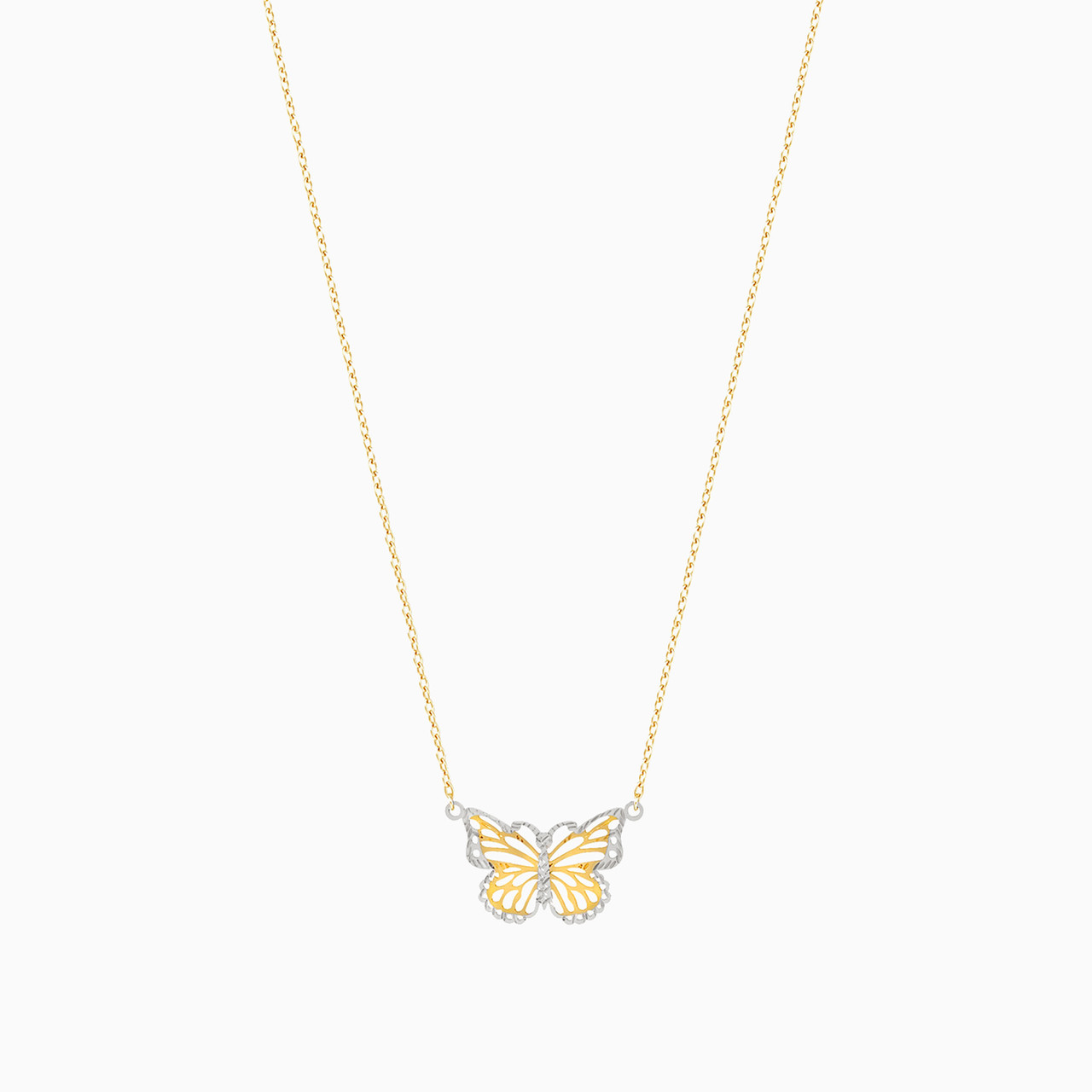Butterfly Necklace In 18K Gold - 3 Butterfly Necklace In 18K Gold - 3