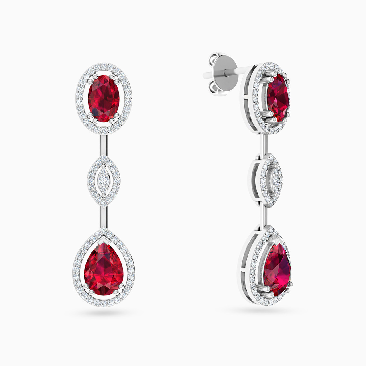 Multishaped Diamond & Red Stone Drop Earrings in 18K Gold - 2 https://cdn11.bigcommerce.com/s-t4k1ukevvr/images/stencil/1280w/products/1958/6493/FS20-071-2__42914.1744293334.jpg