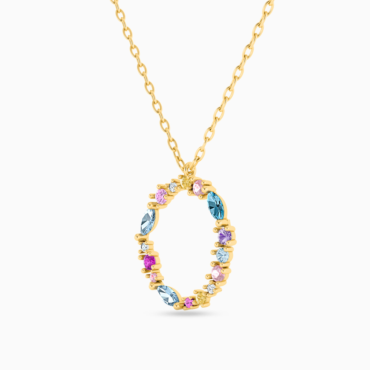 Letter O Colored Stones Necklace in 18K Gold - 2 https://cdn11.bigcommerce.com/s-t4k1ukevvr/images/stencil/1280w/products/282/981/112051100022451-2__71994.1741683557.jpg