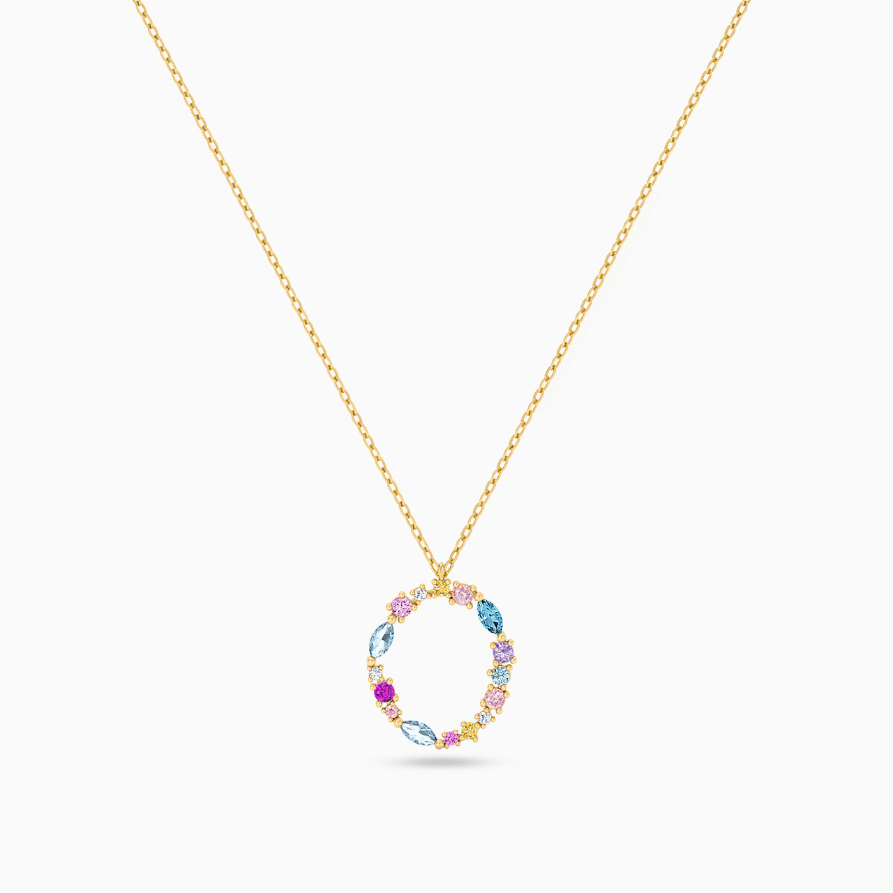 Letter O Colored Stones Necklace in 18K Gold - 3 https://cdn11.bigcommerce.com/s-t4k1ukevvr/images/stencil/1280w/products/282/982/112051100022451-3__47189.1741683557.jpg