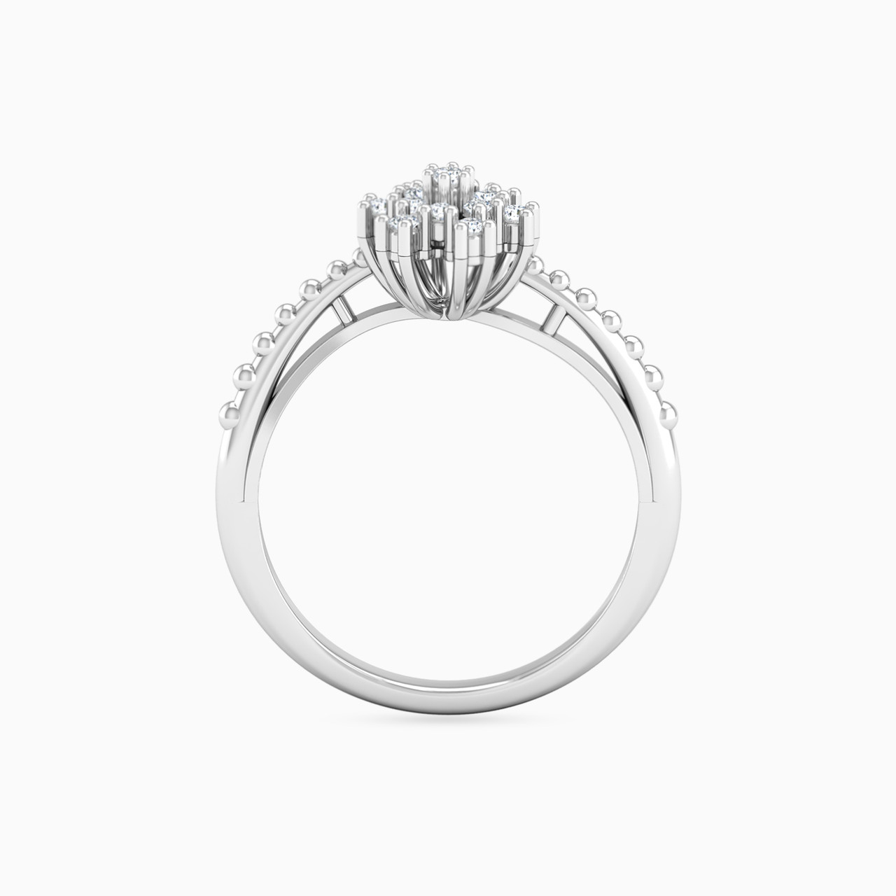 Flower Diamond Ring in 18K Gold - 3 Flower Diamond Ring in 18K Gold - 3