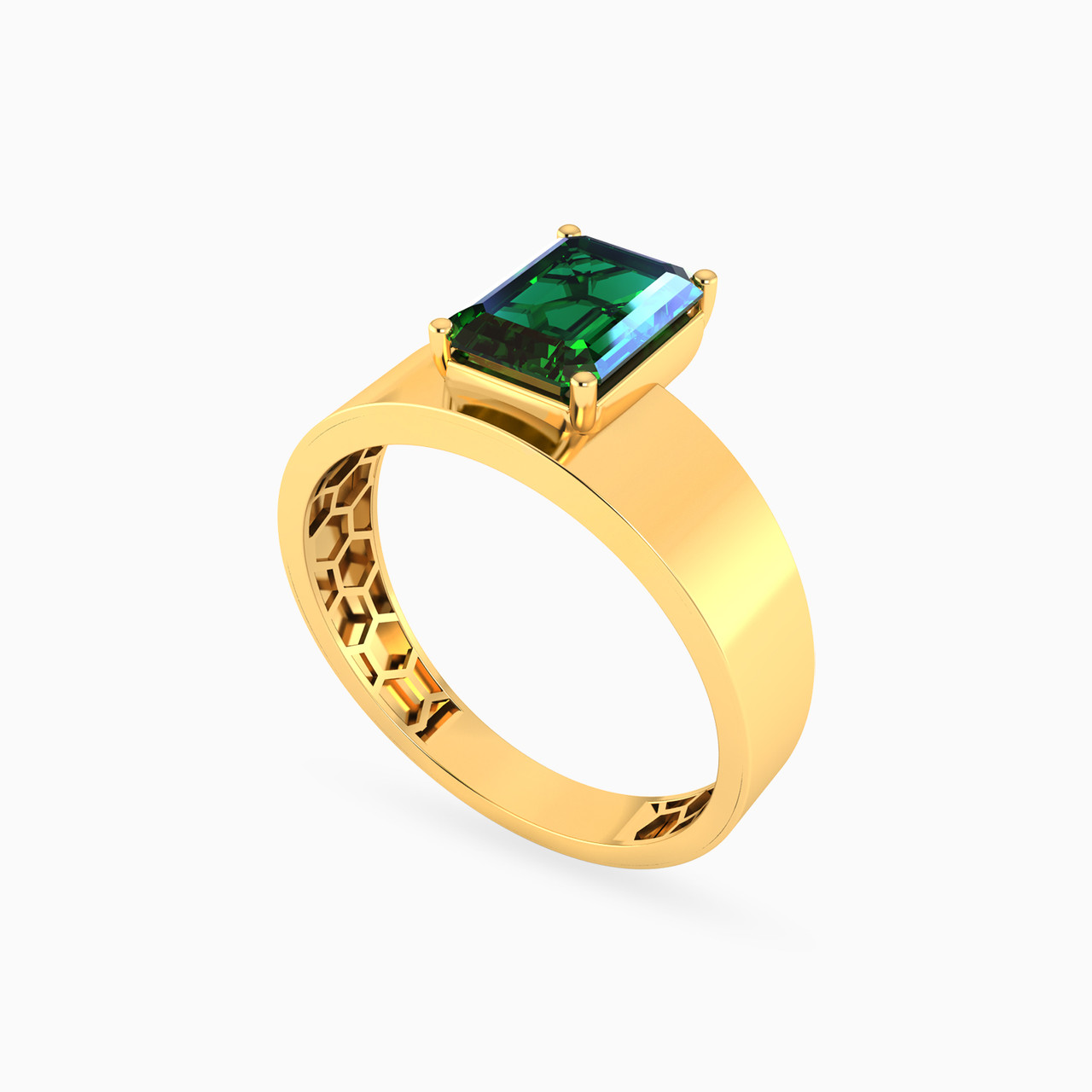 18K Gold Colored Stones Statement Ring | L'azurde Egypt