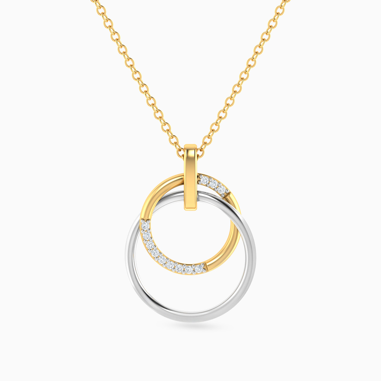 Circle Diamonds Necklace In 18K Gold Circle Diamonds Necklace In 18K Gold