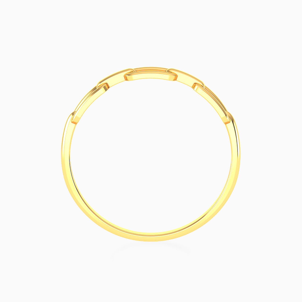 Chain Shaped Statement Ring in 14K Gold - 4 Chain Shaped Statement Ring in 14K Gold - 4