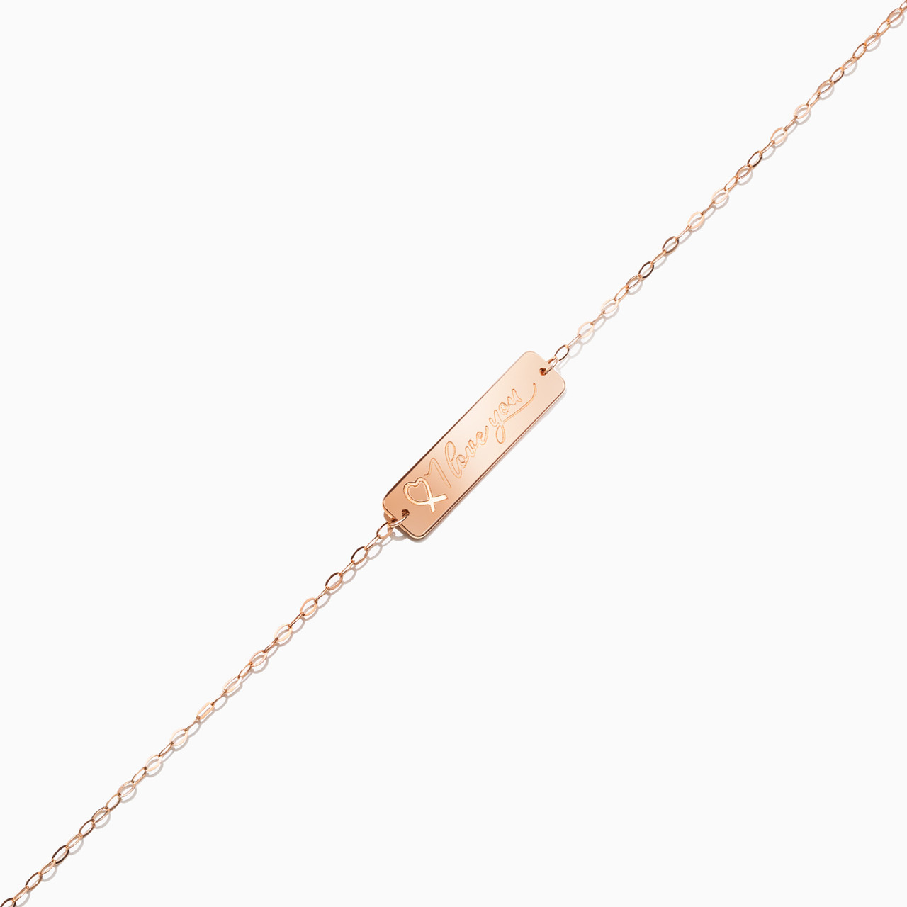 I Love You Chain Bracelet in 18K Gold - 3